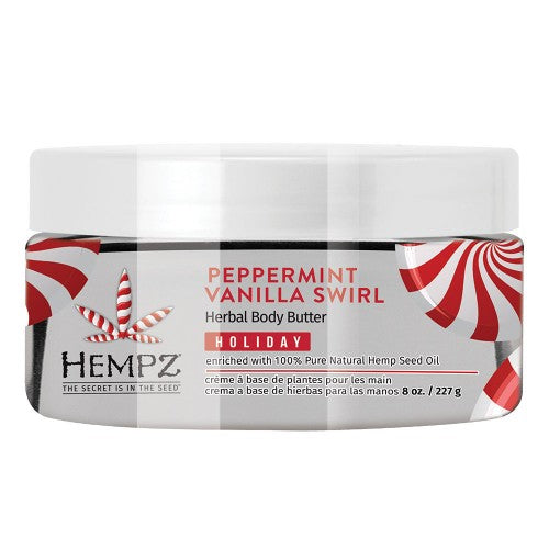 Light Gray Hempz Peppermint Vanilla Swirl Body Butter 8oz