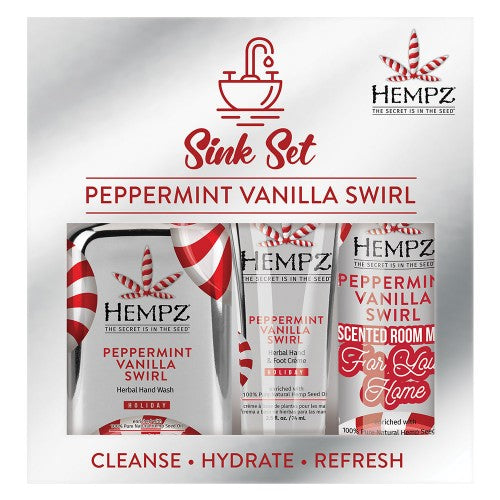 White Smoke Hempz Sink Set Peppermint Vanilla Swirl 3pk