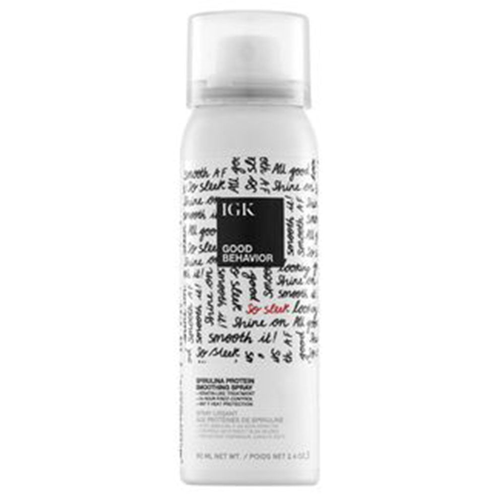 Light Gray IGK Good Behavior Spirulina Protein Smoothing Spray