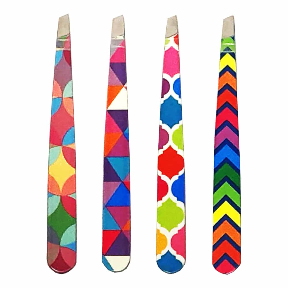White Smoke Denco GeoTweeze Slant Tip Tweezers 12880