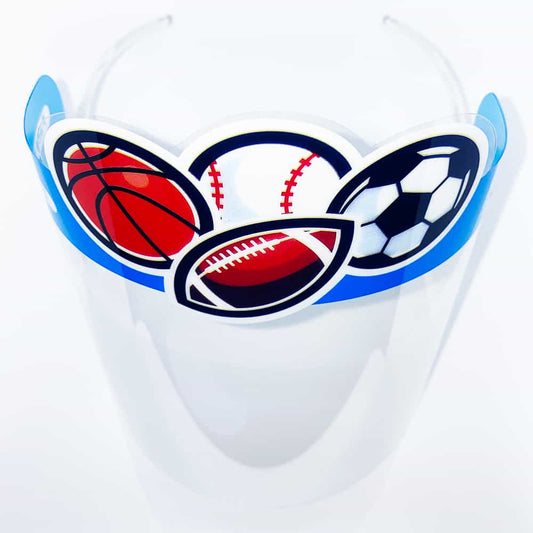 White Smoke Child Face Shield With Character Banner 10435