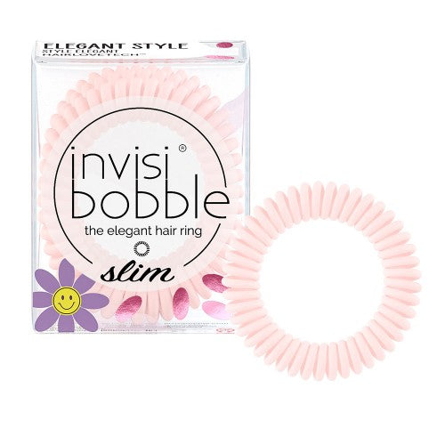 White Smoke Invisibobble Slim Retro Dreamin' Cuter Than You Pink 3pk