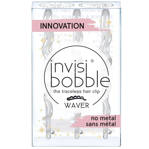 White Smoke Invisibobble Waver Hair Clip 3pk - Sparks Flying