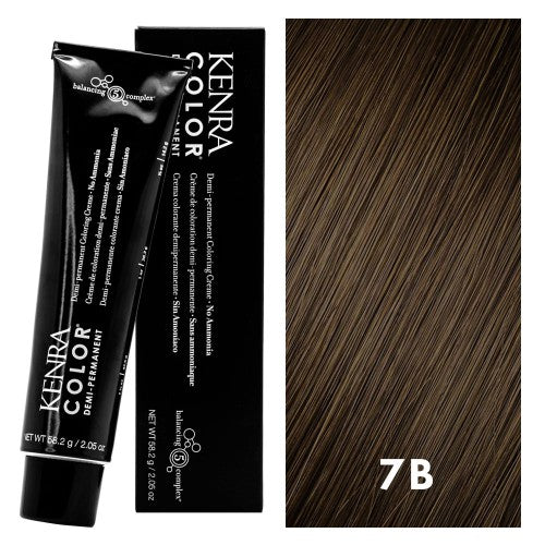 Black Kenra Color Demi 7B Medium Blonde Brown Beige 2oz