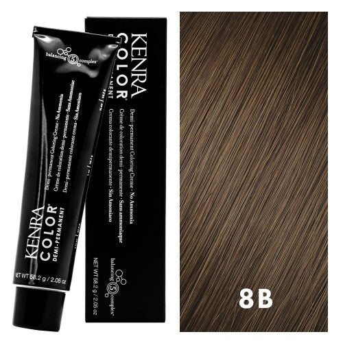 Black Kenra Color Demi 8B Blonde Brown Beige 2oz