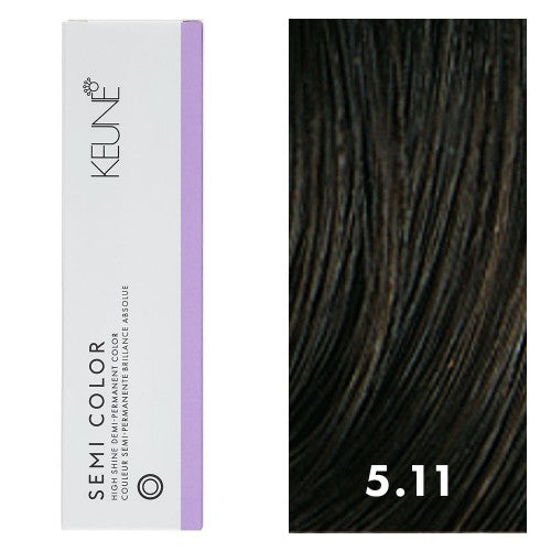 White Smoke Keune Semi Color 5.11 Light Intense Ash Brown 2oz