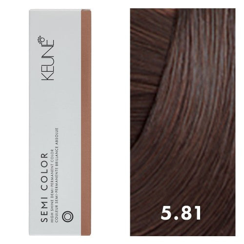White Smoke Keune Semi Color 5.81 Light Barista Brown 2oz