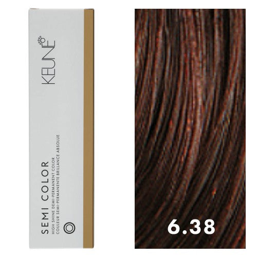White Smoke Keune Semi Color 6.38 Dark Hazelnut Blonde 2oz