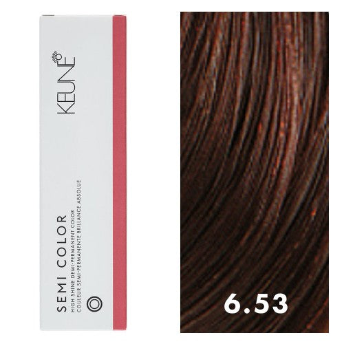 White Smoke Keune Semi Color 6.53 Dark Chestnut Blonde 2oz