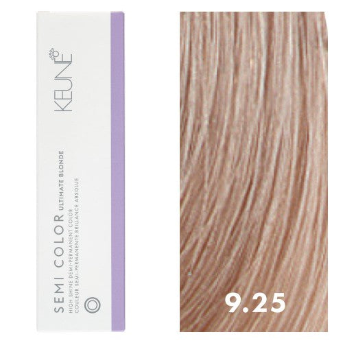 White Smoke Keune Ultimate Blonde Semi Color 9.25 Very Light Pearl Mahogany Blonde
