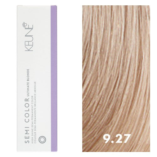 White Smoke Keune Ultimate Blonde Semi Color 9.27 Very Light Pearl Violet Blonde 2oz