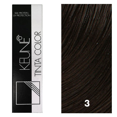 Black Keune Tinta Color 3 Dark Brown 2oz