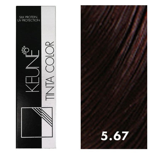Black Keune Tinta Color 5.67 Light Red Violet Brown 2oz