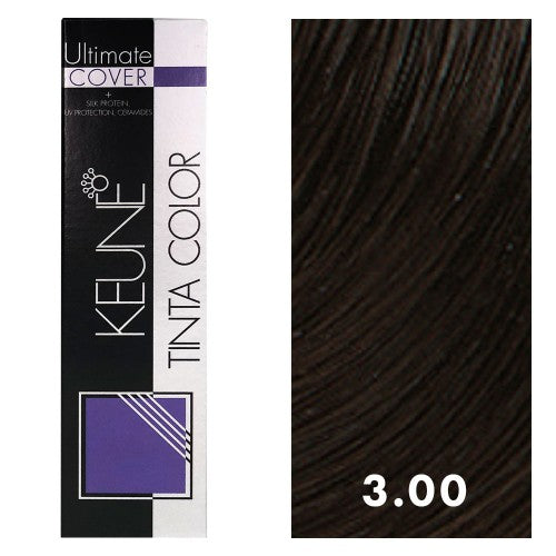 Black Keune Tinta Color 3.00 Dark Brown 2oz