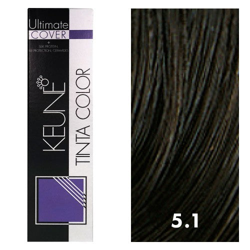 White Smoke Keune Tinta Color 5.1UC Light Ash Brown 2oz