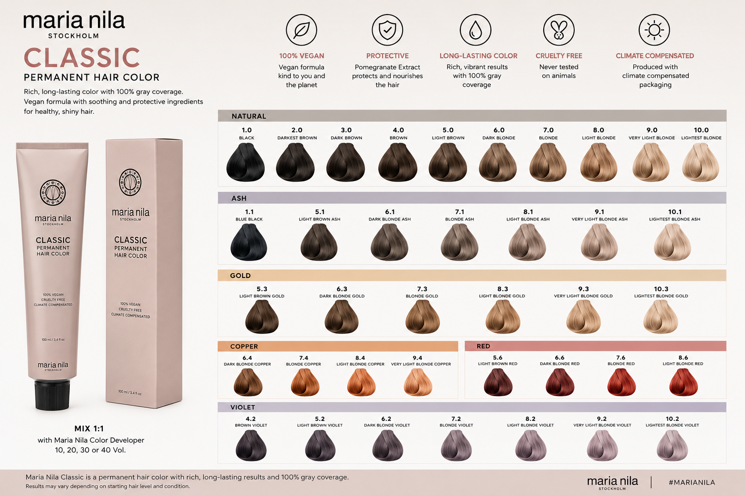 White Smoke MARIA NILA - CLASSIC Hair color