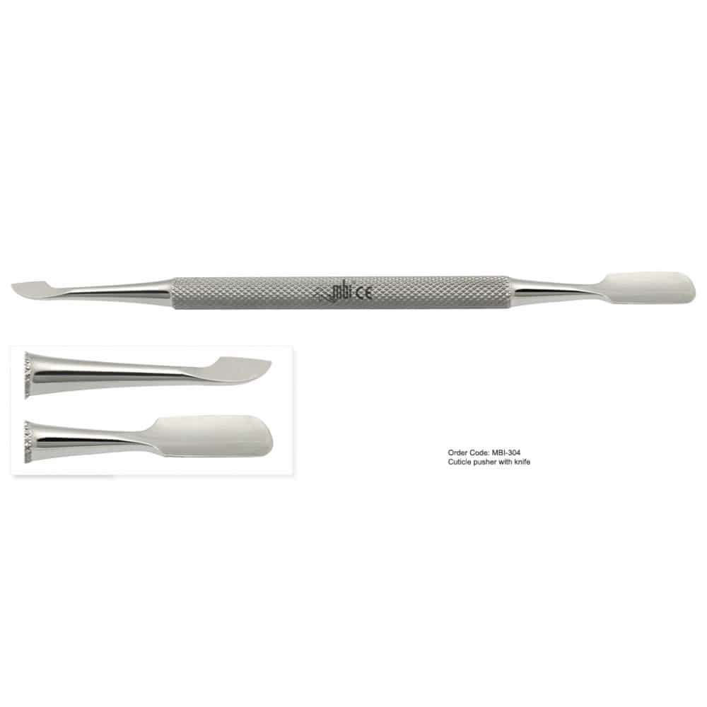 White Smoke MBI-304 Cuticle Pusher W/ Knife