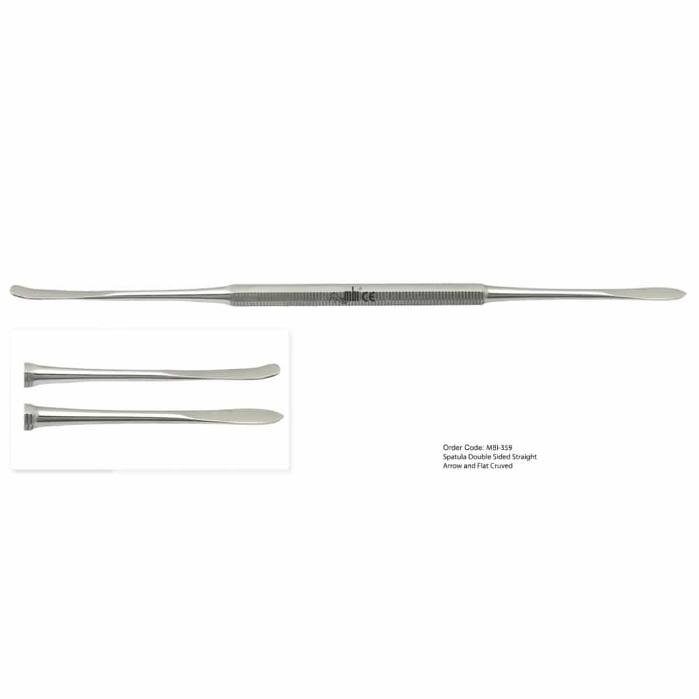 White Smoke MBI-359 Spatula Double Sided, Straight Arrow & Flat Curved