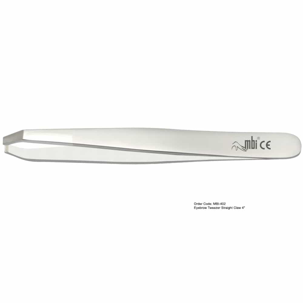 White Smoke MBI-402 Eyebrow Tweezer 4" Claw Tip