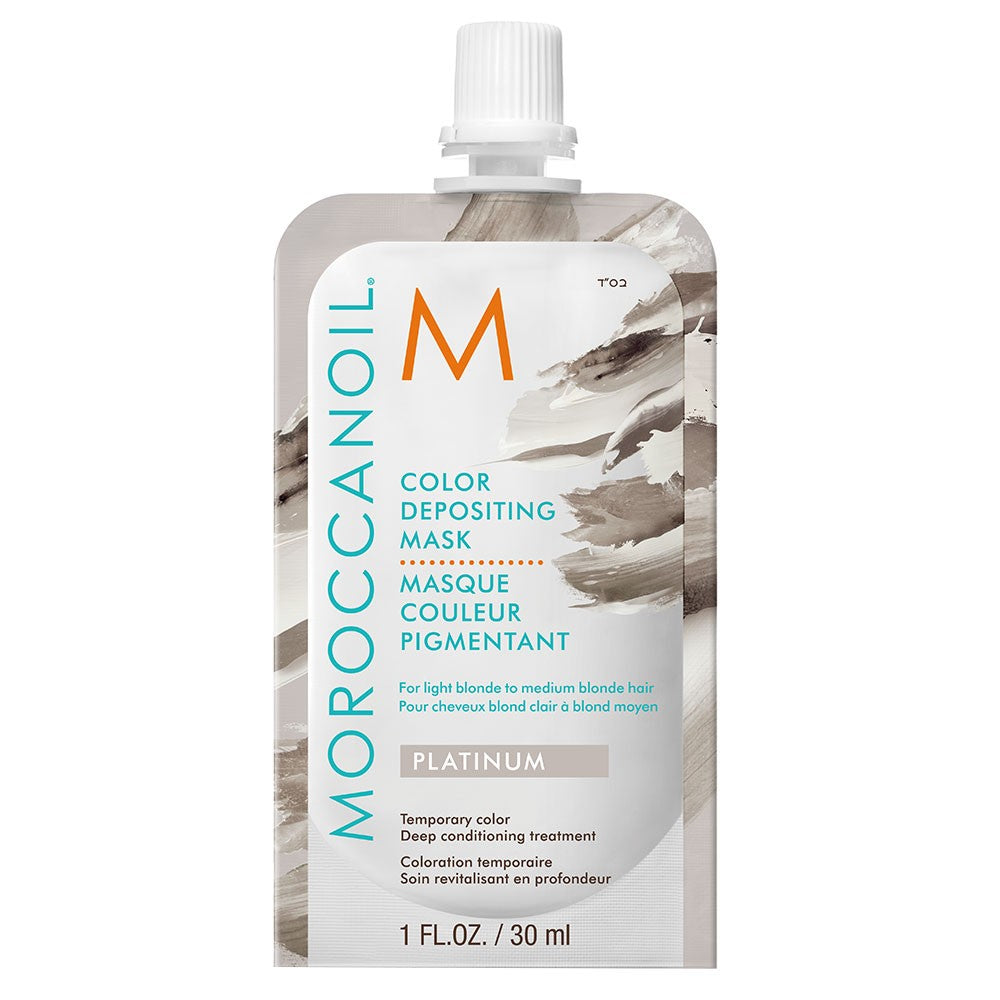 White Smoke Moroccanoil Color Depositing Mask Platinum