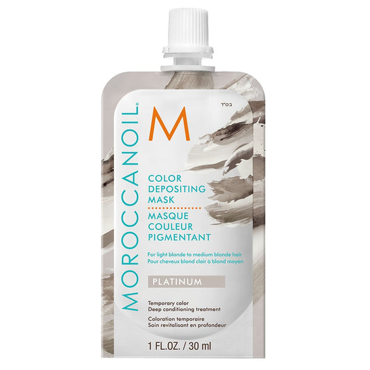 White Smoke Moroccanoil Color Depositing Mask Platinum