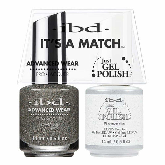 White Smoke IBD Just Gel Polish It's A Match - Fireworks