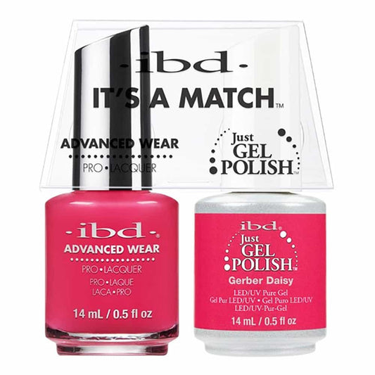 White Smoke IBD Just Gel Polish It's A Match - Gerber Daisy