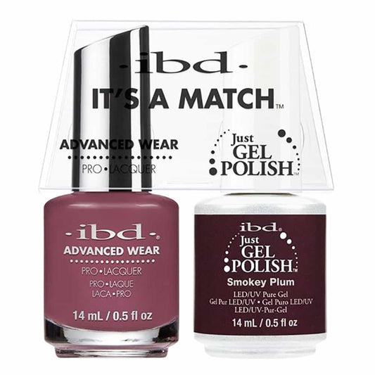 White Smoke IBD Just Gel Polish It's A Match - Smokey Plum