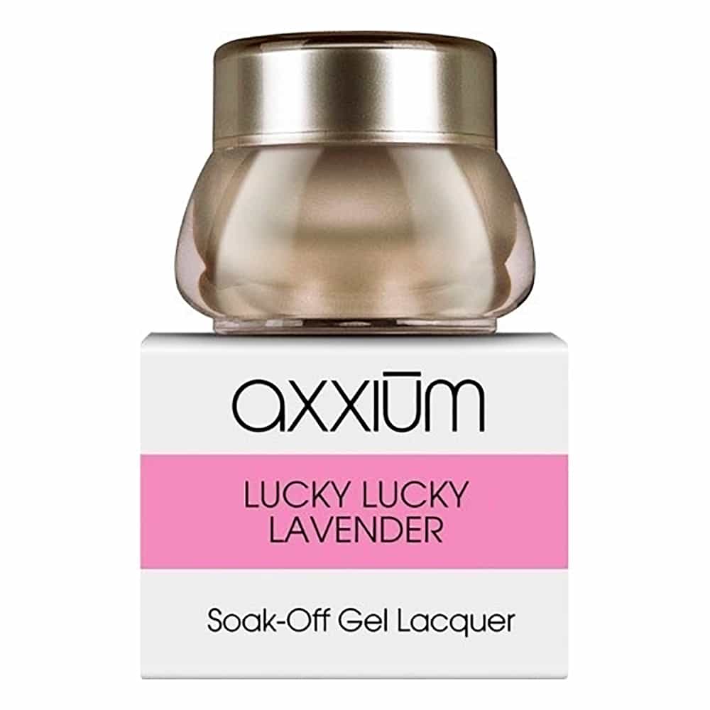 White Smoke OPI Axxium S/O Gel Lacq Lucky Lucky Lavender .21oz -6g AXH48