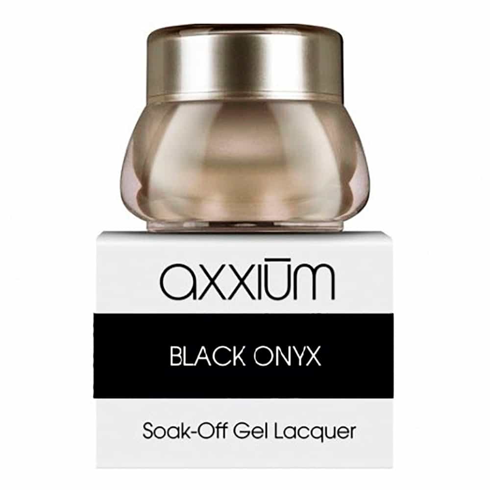 White Smoke OPI Axxium S/O Gel Lacquer Black Onyx .21oz - 6g AXT02