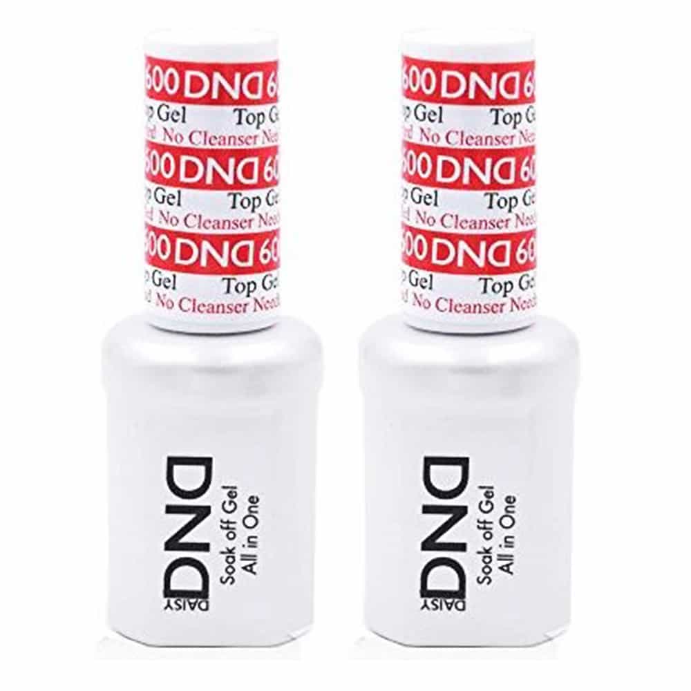 White Smoke Daisy DND600 Top Gel No Cleanser Soak Off Gel 2PK