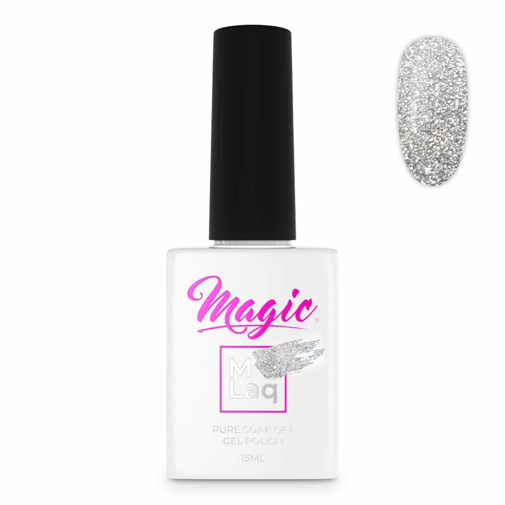 White Smoke Magic Gel Polish MLaq Silver Lava -