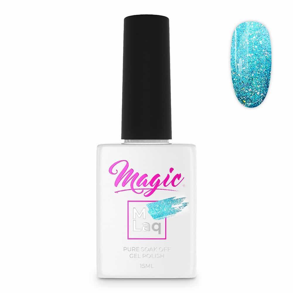 White Smoke Magic Gel Polish MLaq 15 ml - Blue Lagoon