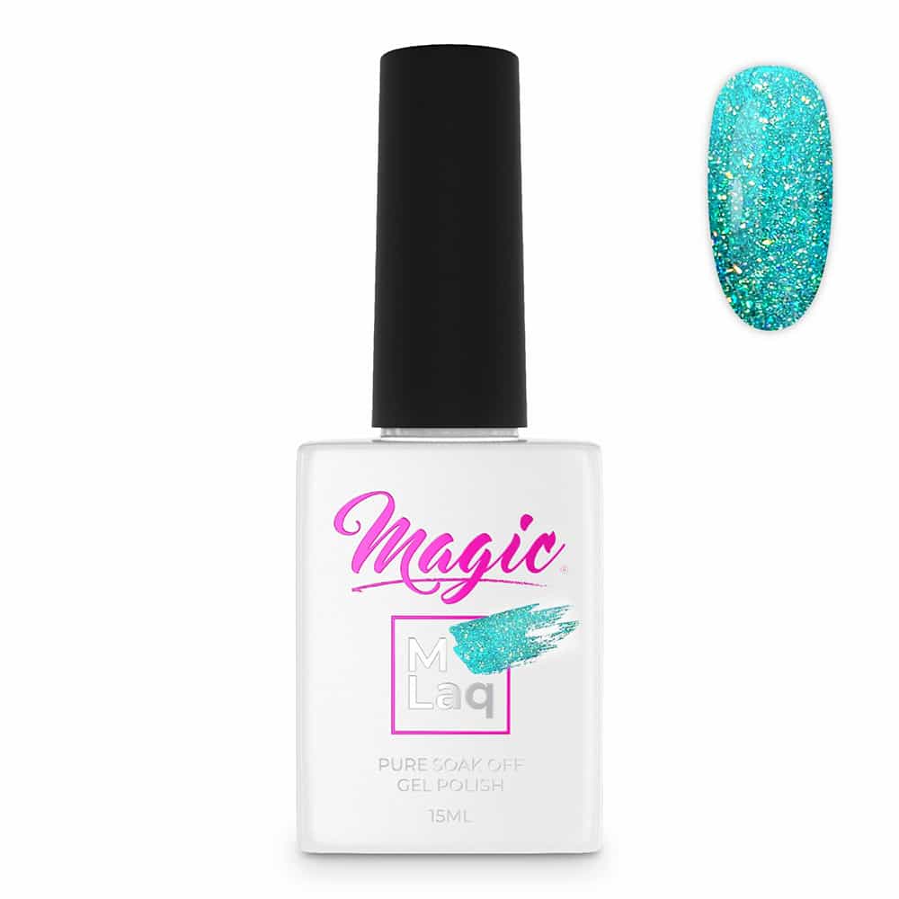 White Smoke Magic Gel Polish MLaq 15 ml - Teal Aqua