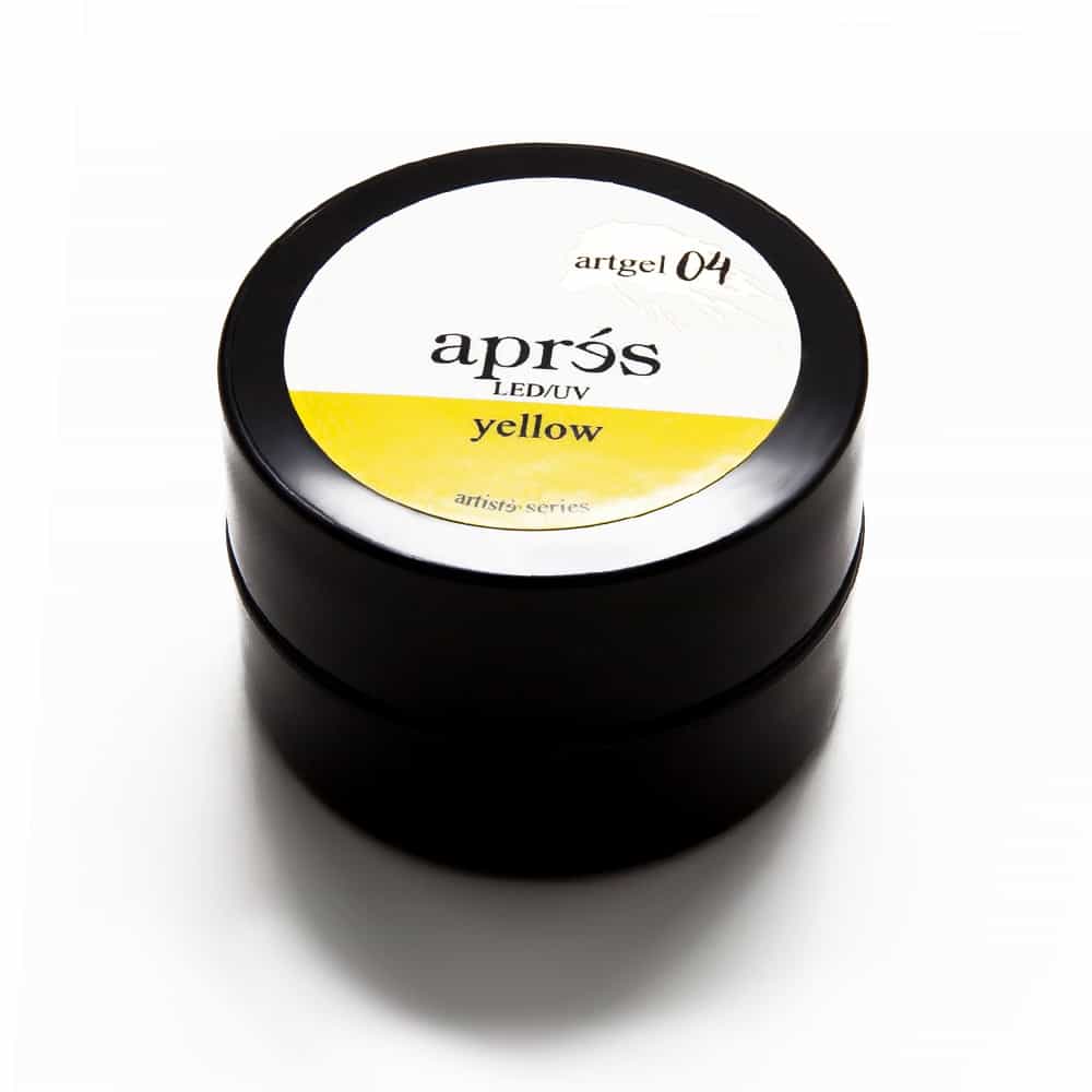 Black Apres Art Gel LED/UV Artgel04 - Yellow APAG-Y