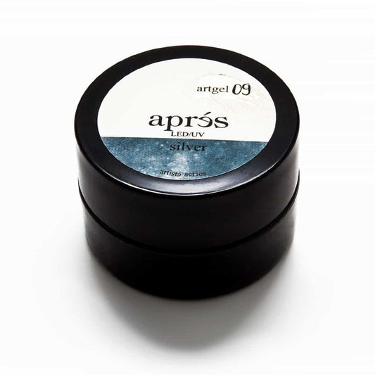 Black Apres Art Gel LED/UV Artgel09 - Silver APAG-S