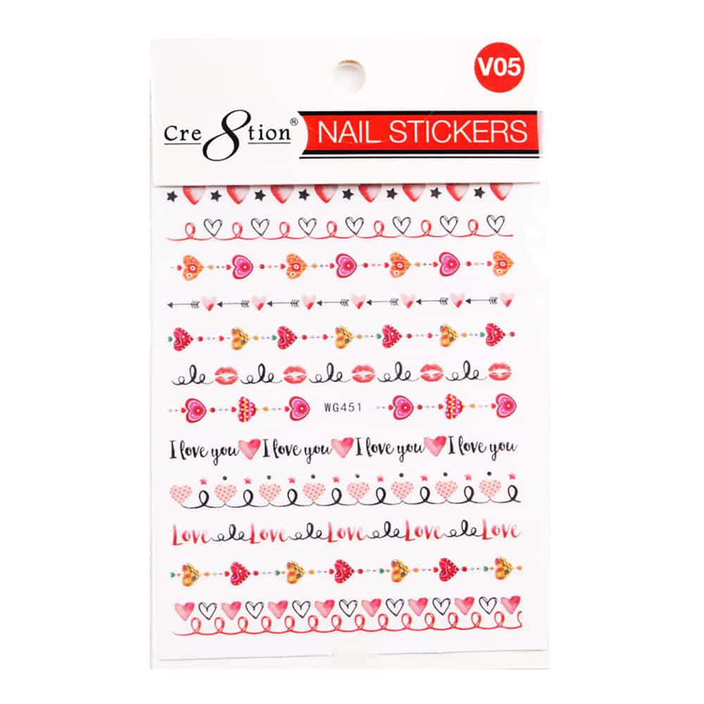 White Smoke Cre8tion Nail Art Sticker V05 1101-1260