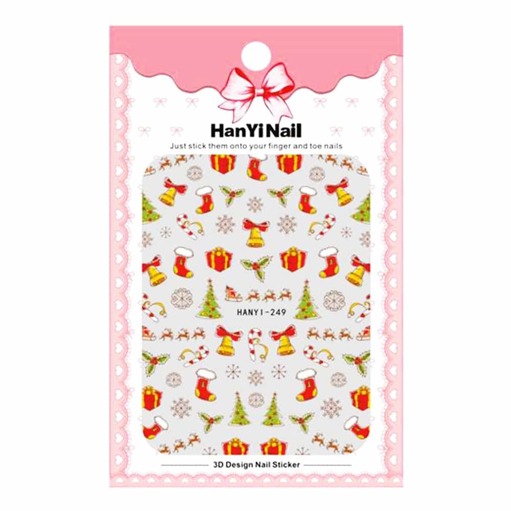 White Smoke Cre8tion Nail Art Sticker Christmas H03 1101-1101