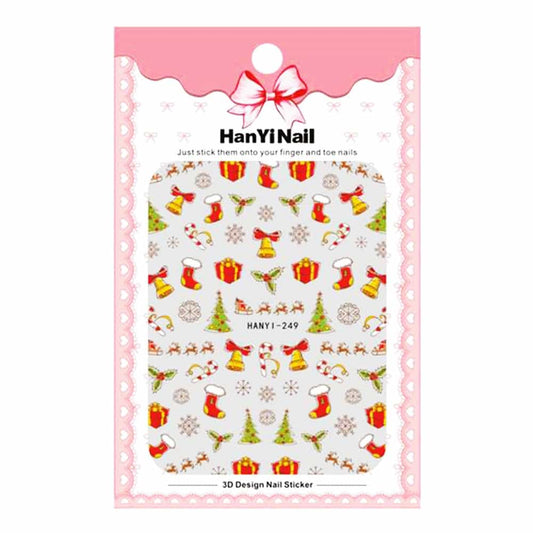White Smoke Cre8tion Nail Art Sticker Christmas H03 1101-1101