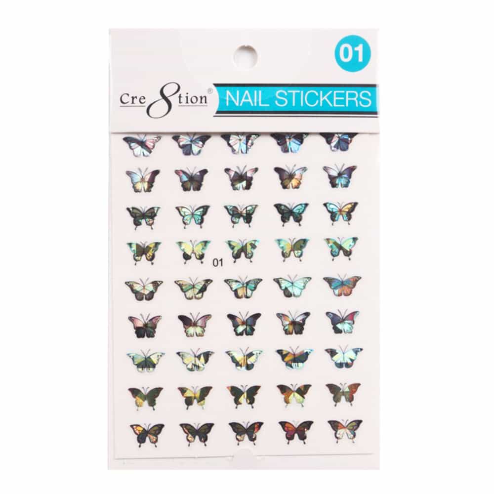 Misty Rose Cre8tion Nail Art Sticker Butterfly 01 1101-1109