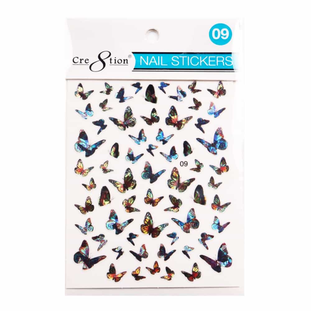 White Smoke Cre8tion Nail Art Sticker Butterfly 09 1101-1117