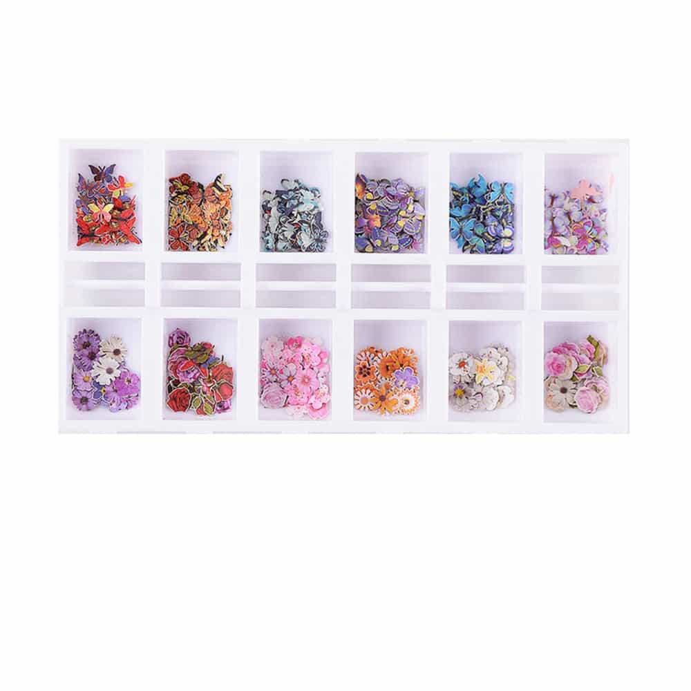 Lavender Cre8tion Colorful Nail Art Sequins 12 Styles 1101-1118
