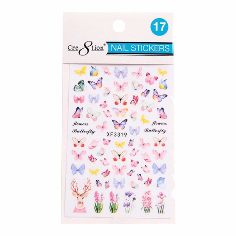 Misty Rose Cre8tion Nail Art Sticker Butterfly 17 1101-1128