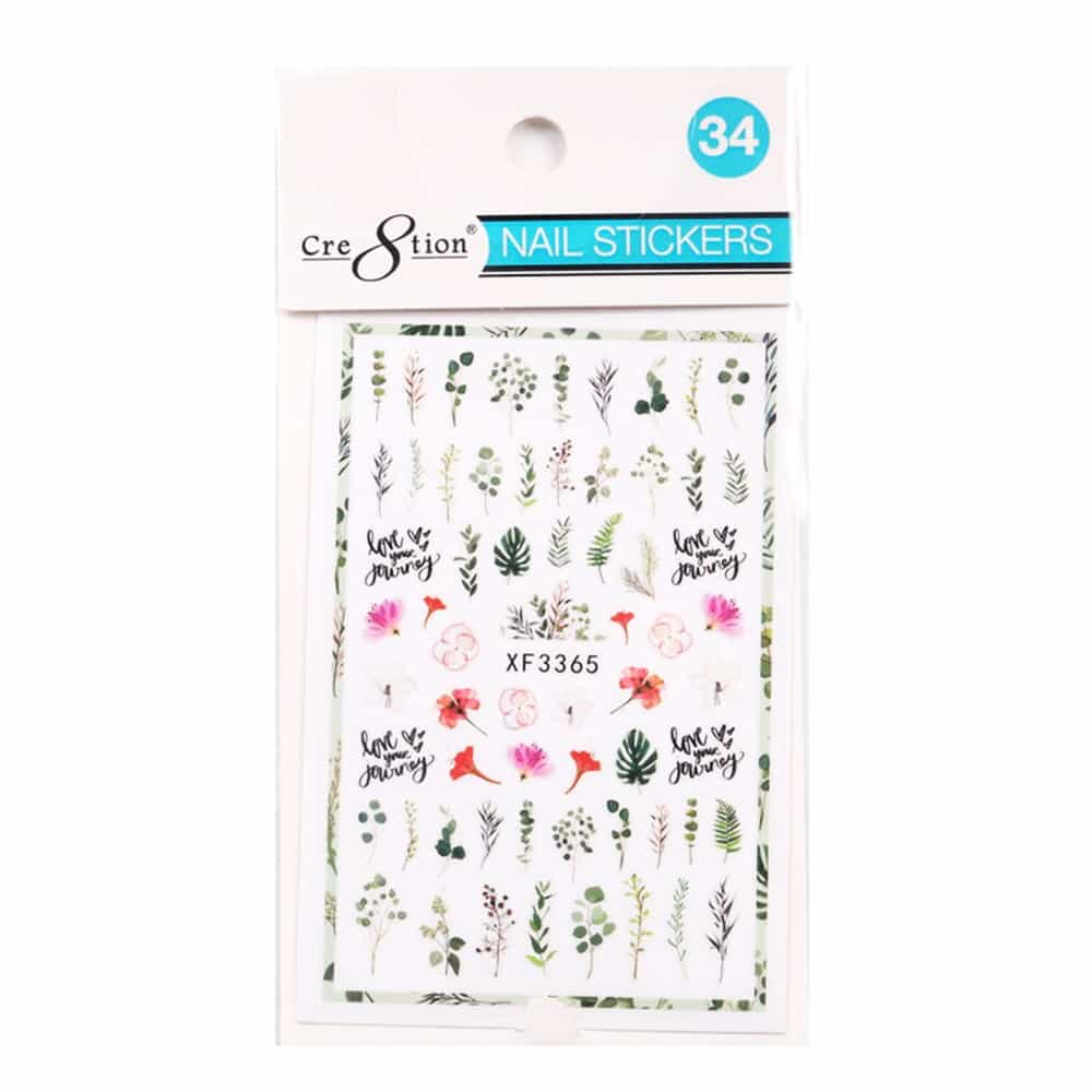 White Smoke Cre8tion Nail Art Sticker Butterfly 34 1101-1165