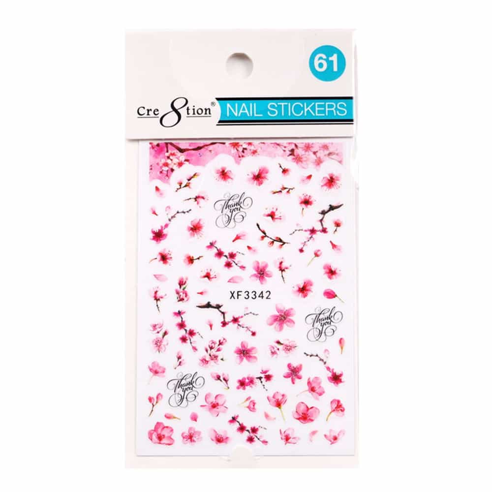White Smoke Cre8tion Nail Art Sticker Butterfly 61 1101-1192