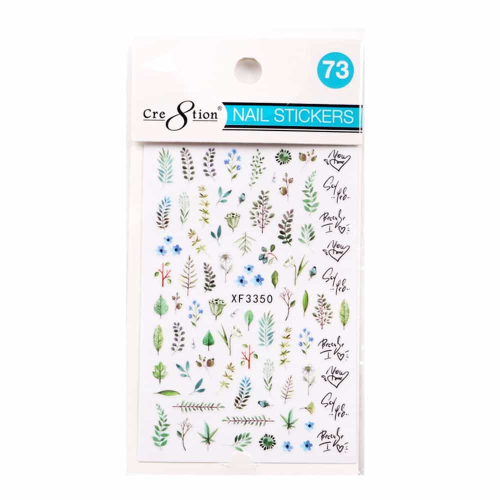White Smoke Cre8tion Nail Art Sticker Butterfly 73 1101-1204