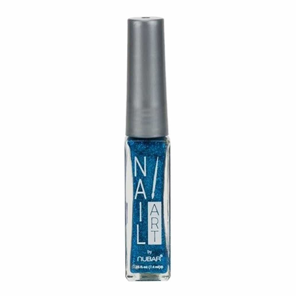 Dark Gray Nubar Nail Art Strippers Ocean Glitter A182