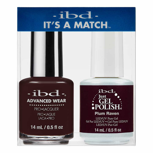 Lavender IBD Just Gel Polish It's A Match - Plum Raven 165BD/79862
