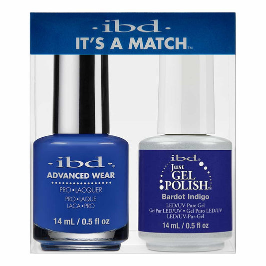 Lavender IBD Just Gel Polish It's A Match - Bardot Indigo 172BD/79869