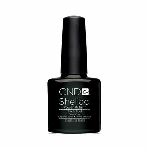 Black CND Shellac Black Pool 15ml/0.5 fl oz